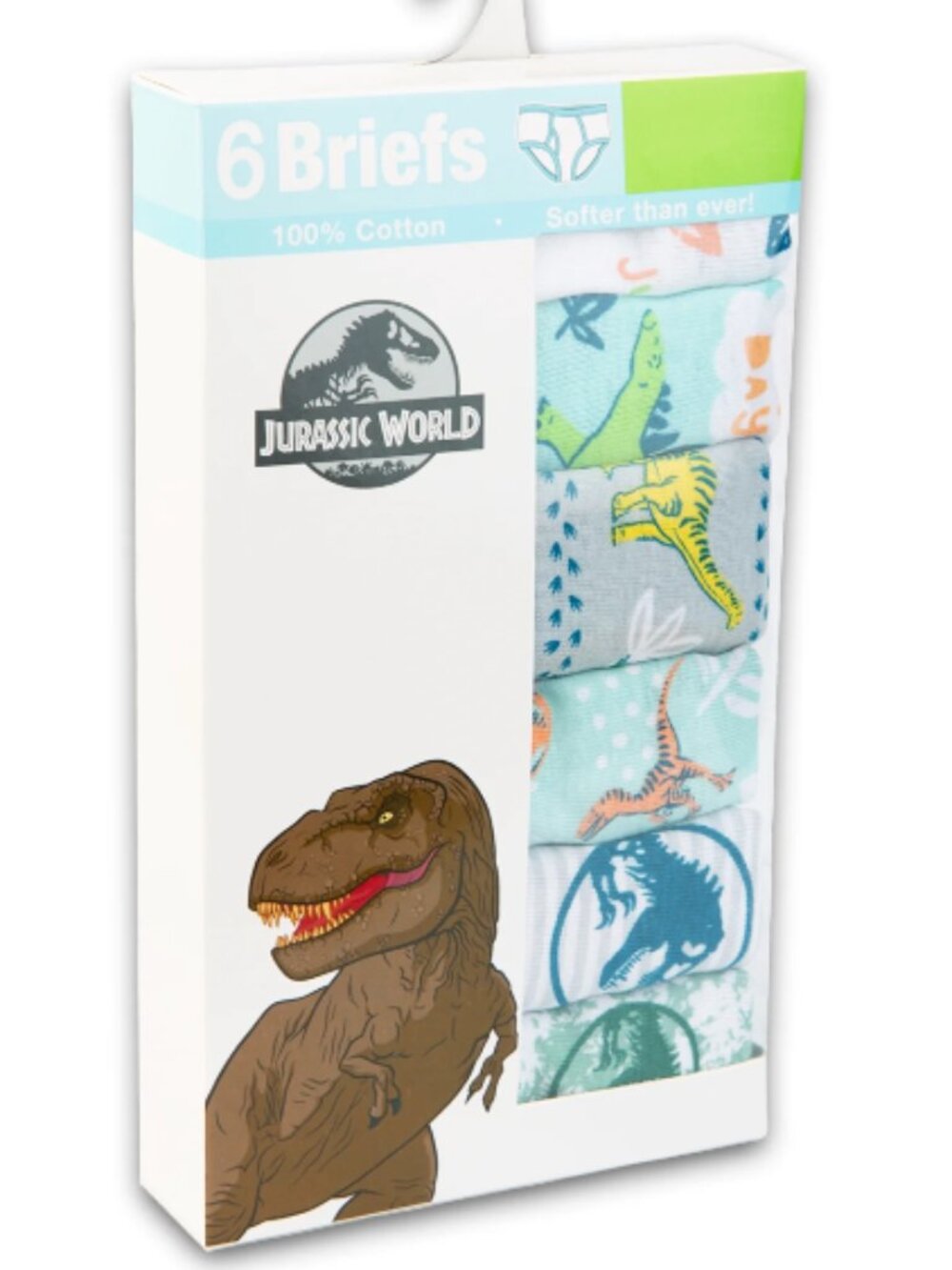 2T/3T Jurassic World Toddler Boy Briefs 6-Pack